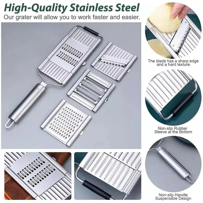 4 in 1 Multi-Purpose Vegetable Slicer Stainless Steel