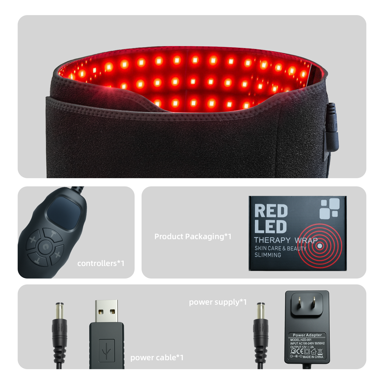 Red and Infrared Light Therapy Belt for Body Back and Shoulder