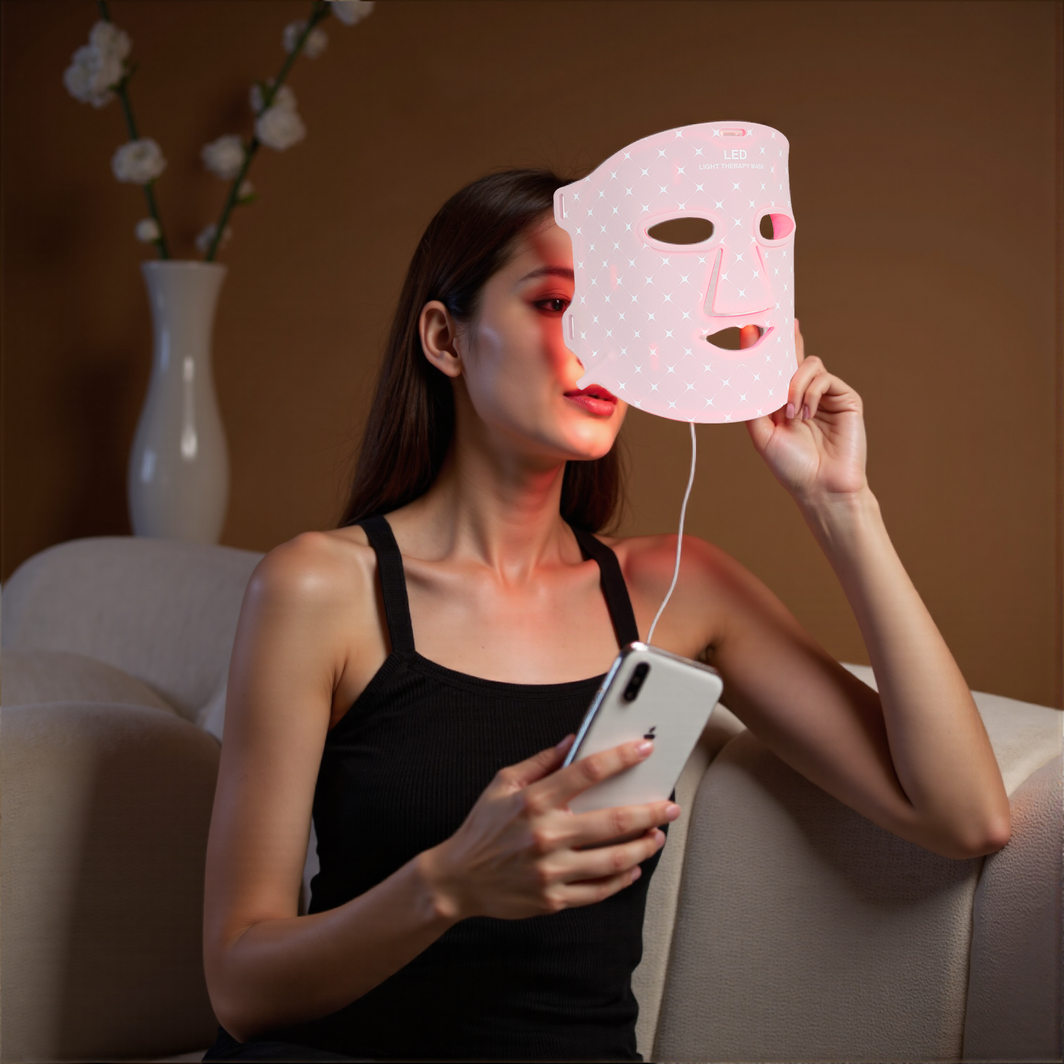7-in-1 LED Light Therapy Mask – Red Light Facial Device for Glowing Skin