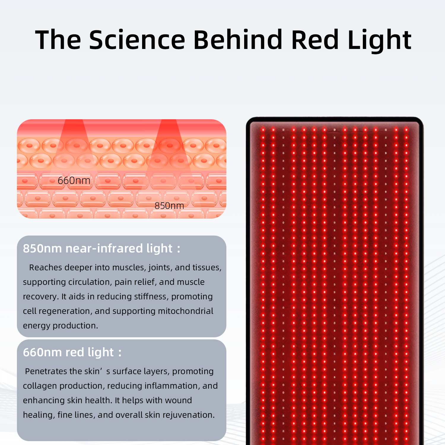 Red and Infrared Light Therapy Mat for Wellness