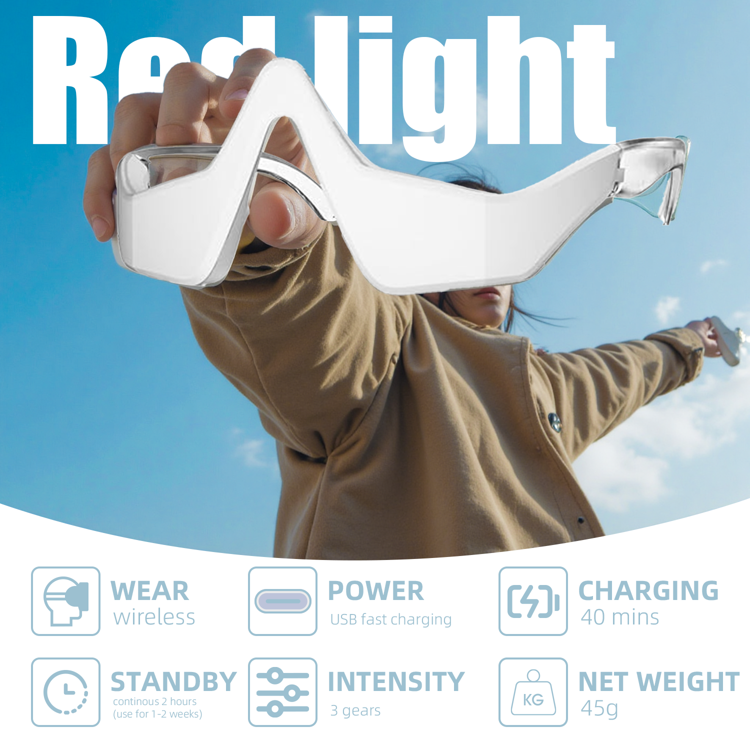 Emellia Red Light Therapy Glasses