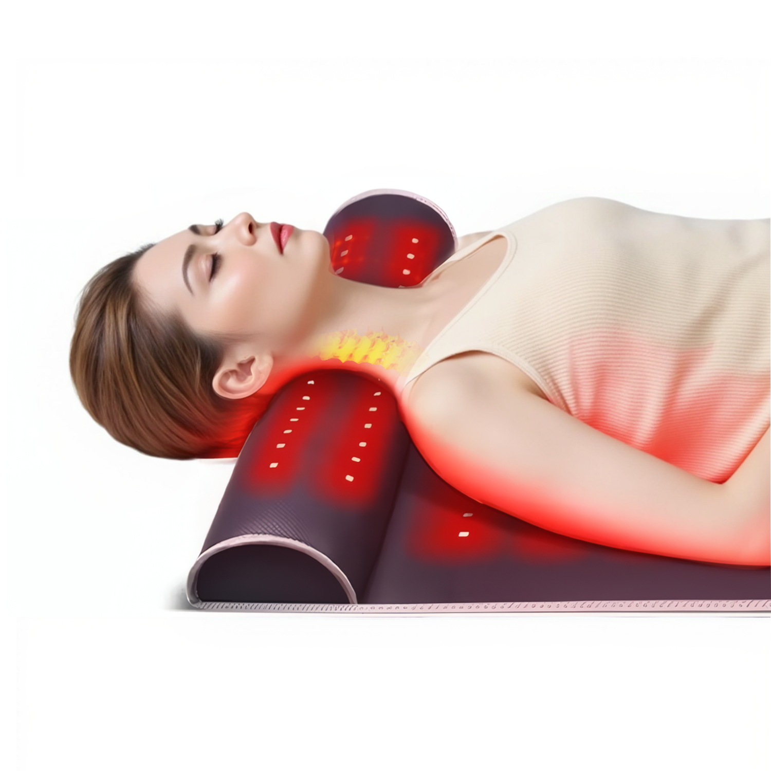 Red and Infrared Light Therapy Mat with Neck Support