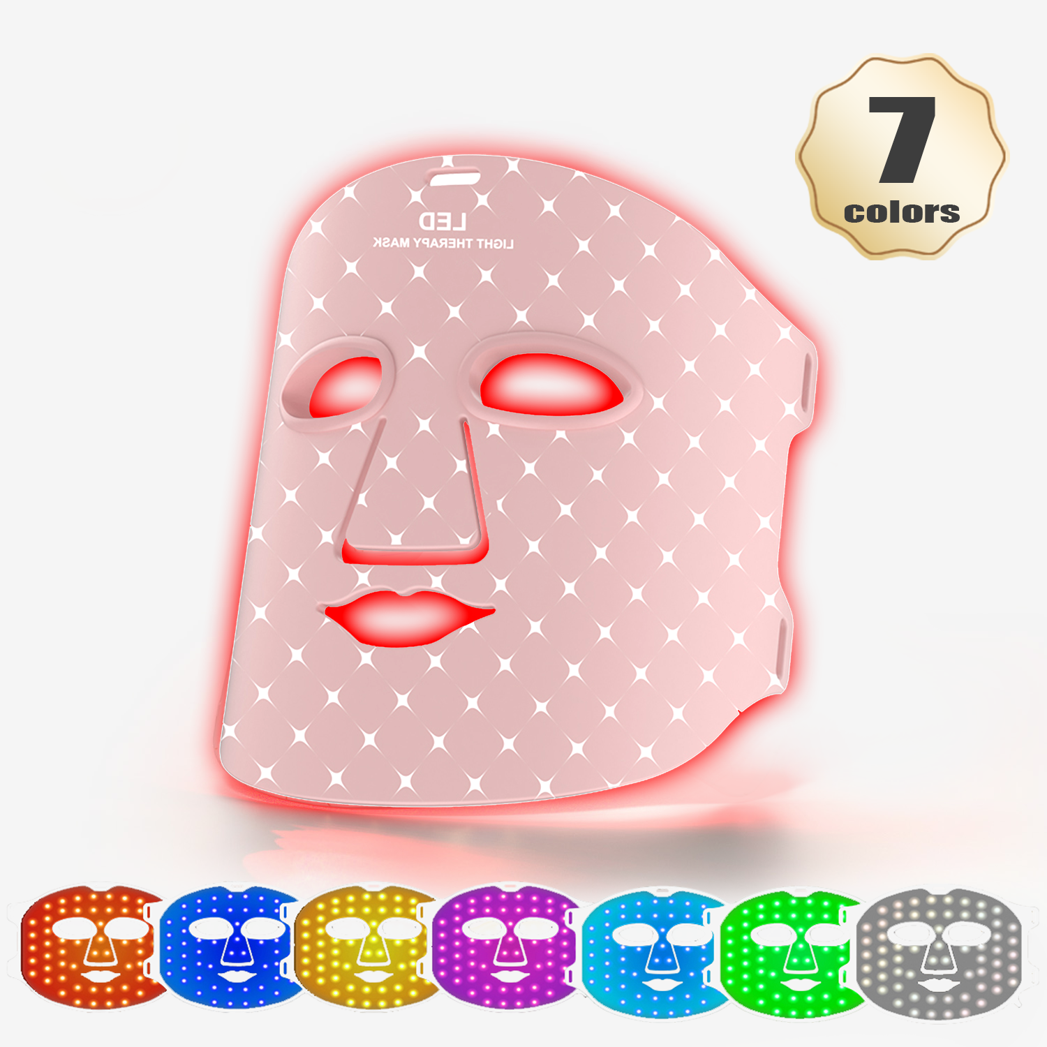 7-in-1 LED Light Therapy Mask – Red Light Facial Device for Glowing Skin