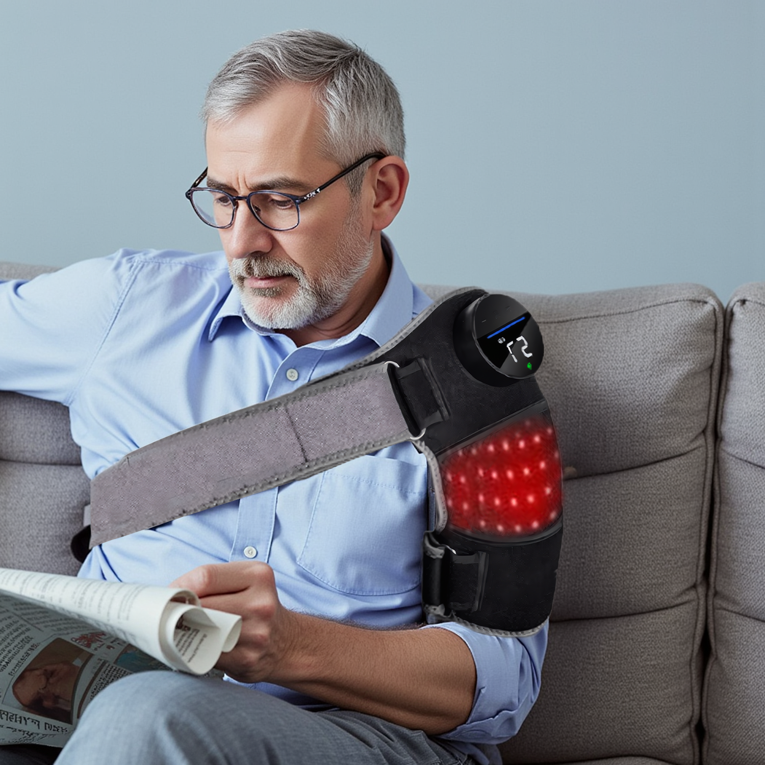 Red &amp; Infrared Light Therapy Knee Pad with Vibration Massage