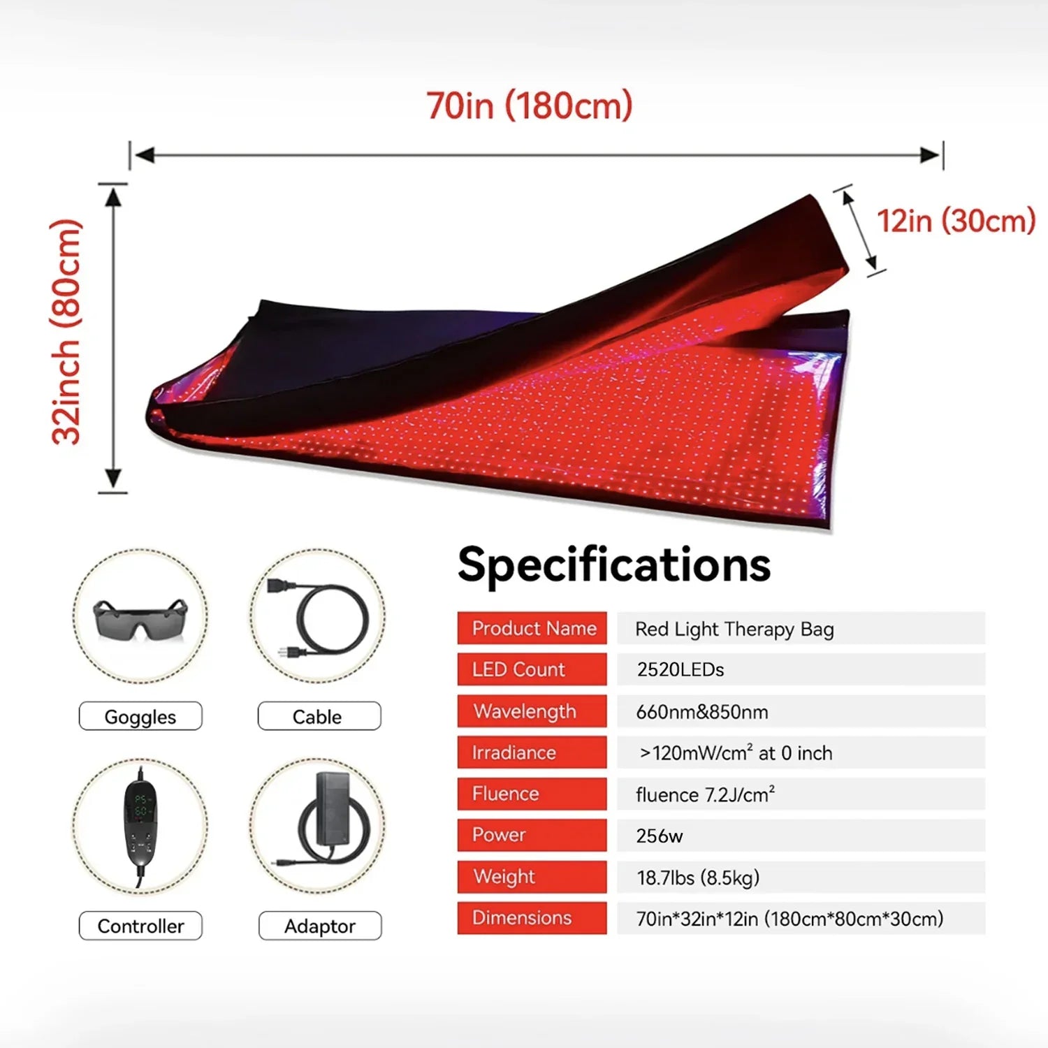 Emellia Red and Infrared Light Therapy Bag for Full Body